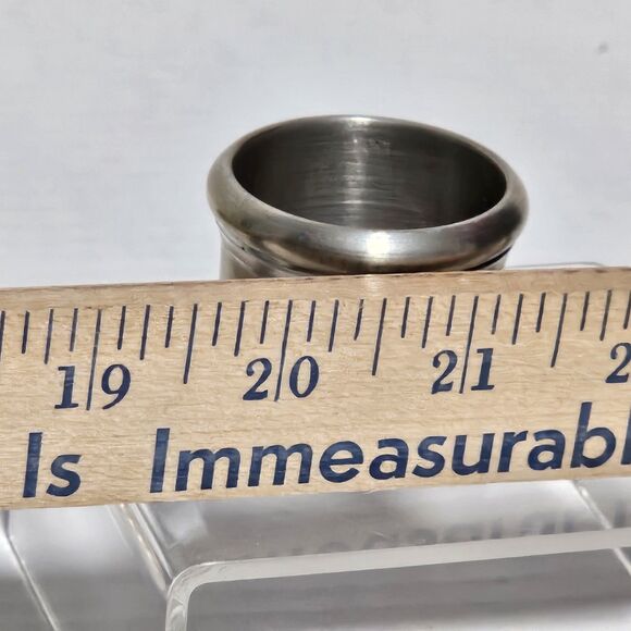 4 Vtg Kirk Stieff Pewter Napkin Rings Original Box Holiday Formal Christmas - Picture 6 of 7